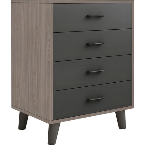 VANITY Συρταριέρα, με 4 Συρτάρια, Απόχρωση Sonoma Oak-Grey (Ε7370,1)