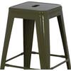 ΣΚΑΜΠΟ ΜΕΣΑΙΟΥ ΥΨΟΥΣ ΜΕΤΑΛΛΙΚΟ MELITA-PRO HM8573.43 DARK OLIVE GREEN 43x43x67Υεκ.