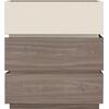 VANITY Κομοδίνο 3 Συρτάρια Αποχρώσεων Sonoma Oak & Cream, με Αποσπώμενα χρωματικά Μέρη (Ε7352,2)