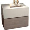 VANITY Κομοδίνο 2 Συρτάρια Αποχρώσεων Sonoma Oak & Cream, με Αποσπώμενα χρωματικά Μέρη (Ε7351,2)