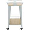 RELIX Trolley Bar-Pro Μέταλλο Βαφή Άσπρο, MDF Απόχρωση Φυσικό (Ε5211,2)