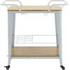 RELIX Trolley Bar-Pro Μέταλλο Βαφή Άσπρο, MDF Απόχρωση Φυσικό (Ε5211,2)