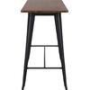 RELIX Wood Dark Oak Τραπέζι Bar-Pro, Μέταλλο Βαφή Μαύρο (Ε5212,1W)