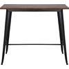 RELIX Wood Dark Oak Τραπέζι Bar-Pro, Μέταλλο Βαφή Μαύρο (Ε5212,1W)