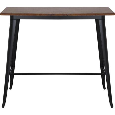 RELIX Wood Dark Oak Τραπέζι Bar-Pro, Μέταλλο Βαφή Μαύρο (Ε5212,1W)