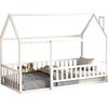 ΚΡΕΒΑΤΙ ΠΑΙΔΙΚΟ ΜΕ ΚΑΓΚΕΛΟ HOUSER HM706.03 τ.MONTESSORI ΞΥΛΟ ΠΕΥΚΟ ΛΕΥΚΟ-190x90εκ