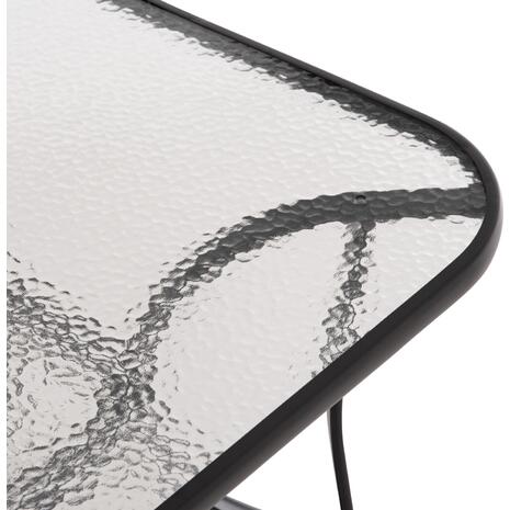 ΤΡΑΠΕΖΙ BRUNO 150X90Χ72Υεκ. ΜΕΤΑΛΛΙΚΟ ΜΑΥΡΟ ΜΕ ΓΥΑΛΙΝΗ ΕΠΙΦΑΝΕΙΑ HM5145.03