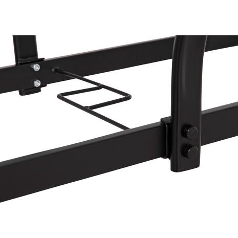 ΤΡΑΠΕΖΙ BRUNO 150X90Χ72Υεκ. ΜΕΤΑΛΛΙΚΟ ΜΑΥΡΟ ΜΕ ΓΥΑΛΙΝΗ ΕΠΙΦΑΝΕΙΑ HM5145.03