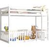 ΠΑΙΔΙΚΗ ΚΟΥΚΕΤΑ τ.MONTESSORI ΜΕ ΠΑΡΚΑΚΙ PLAYKID HM703.03 ΞΥΛΟ ΠΕΥΚΟΥ ΛΕΥΚΟ ΓΙΑ 190x90εκ