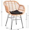 ΣΕΤ ΤΡΑΠΕΖΑΡΙΑΣ 7ΤΜΧ ALLEGRA HM10495 WICKER ΜΠΕΖ-ΜΕΤΑΛΛΟ ΜΑΥΡΟ