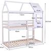 ΠΑΙΔΙΚΗ ΚΟΥΚΕΤΑ ΣΠΙΤΑΚΙ  τ.MONTESSORI HOOD HM705.03 ΞΥΛΟ ΠΕΥΚΟΥ ΣΕ ΛΕΥΚΟ-ΣΤΡΩΜΑΤΑ 190x90εκ