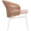 ΠΟΛΥΘΡΟΝΑ ΑΛΟΥΜΙΝΙΟΥ ORIN HM6265.02 ΛΕΥΚΗ-P.E.RATTAN ΦΥΣΙΚΟ-ΜΠΕΖ ΜΑΞΙΛΑΡΙΑ 58x61x75Υ