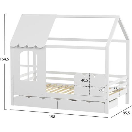 ΠΑΙΔΙΚΟ ΚΡΕΒΑΤΙ τ.MONTESSORI ΜΕ ΣΥΡΤΑΡΙΑ DOMER HM710.03 ΞΥΛΟ ΠΕΥΚΟΥ ΛΕΥΚΟ-ΣΤΡΩΜΑ 90x190εκ