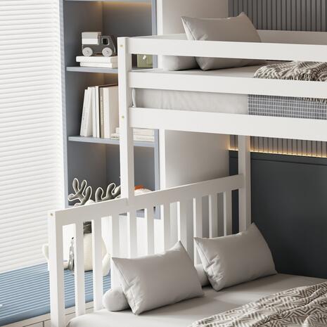 ΠΑΙΔΙΚH ΚΟΥΚΕΤΑ τ.MONTESSORI BEAMER HM711.03 ΞΥΛΟ ΠΕΥΚΟΥ ΣΕ ΛΕΥΚΟ-ΣΤΡΩΜΑΤΑ 90-140x190εκ