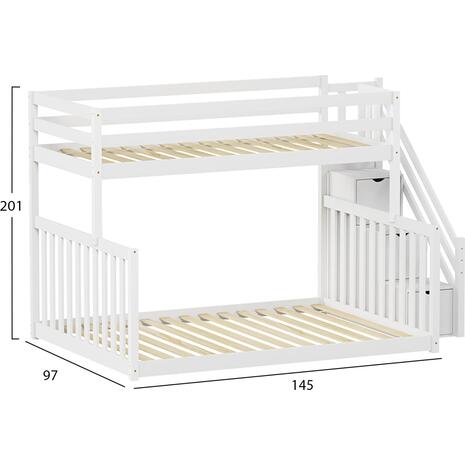 ΠΑΙΔΙΚH ΚΟΥΚΕΤΑ τ.MONTESSORI BEAMER HM711.03 ΞΥΛΟ ΠΕΥΚΟΥ ΣΕ ΛΕΥΚΟ-ΣΤΡΩΜΑΤΑ 90-140x190εκ