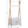 ΚΡΕΜΑΣΤΡΑ ΠΑΙΔΙΚH ΜΕ ΝΤΟΥΛΑΠΙ PASCHAL HM2495.03 ΜΕΛΑΜΙΝΗ-ΞΥΛΟ ΠΕΥΚΟΥ 76x44x170Υεκ
