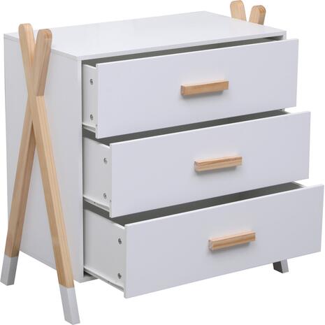 ΣΥΡΤΑΡΙΕΡΑ ΠΑΙΔΙΚH PASCHAL HM2493.03 ΜΕΛΑΜΙΝΗ-ΞΥΛΟ ΠΕΥΚΟΥ 76x40x80.5Υεκ