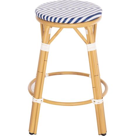 ΣΚΑΜΠΟ ΑΛΟΥΜΙΝΙΟΥ ΜΕΣ.ΥΨΟΥΣ CHINO HM6286.05 BAMBOO LOOK & TEXTILENE ΜΠΛΕ 43x43x65Υεκ