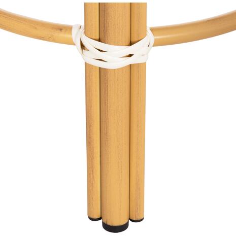ΣΚΑΜΠΟ ΑΛΟΥΜΙΝΙΟΥ ΜΕΣ.ΥΨΟΥΣ CHINO HM6286.05 BAMBOO LOOK & TEXTILENE ΜΠΛΕ 43x43x65Υεκ