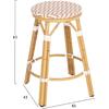 ΣΚΑΜΠΟ ΑΛΟΥΜΙΝΙΟΥ ΜΕΣ.ΥΨΟΥΣ CHINO HM6286.04 BAMBOO LOOK ΦΥΣΙΚΟ & TEXTILENE 43x43x65Υεκ