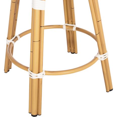 ΣΚΑΜΠΟ ΑΛΟΥΜΙΝΙΟΥ ΜΕΣ.ΥΨΟΥΣ CHINO HM6286.04 BAMBOO LOOK ΦΥΣΙΚΟ & TEXTILENE 43x43x65Υεκ