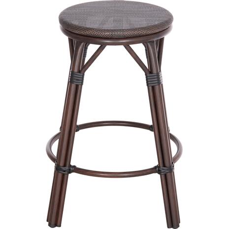 ΣΚΑΜΠΟ ΑΛΟΥΜΙΝΙΟΥ ΜΕΣ.ΥΨΟΥΣ CHINO HM6286.01 BAMBOO LOOK & TEXTILENE ΚΑΦΕ 43x43x65Υεκ
