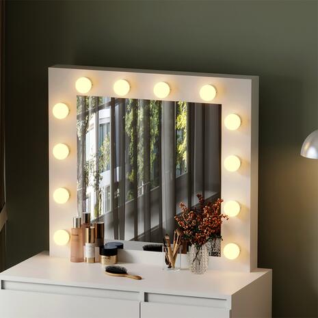ΤΟΥΑΛΕΤΑ ΜΕ ΦΩΤΙΣΜΟ LED & ΣΥΡΤΑΡΙΑ KEITLIN HM2499.03 ΜΕΛΑΜΙΝΗ ΣΕ ΛΕΥΚΟ 80x40x140Υεκ.