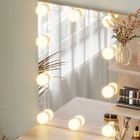 ΤΟΥΑΛΕΤΑ ΜΕ ΦΩΤΙΣΜΟ LED & ΡΑΦΙΑ LAURYN HM2501.01 ΜΕΛΑΜΙΝΗ ΣΕ SONAMA 75x40x134.5Υεκ