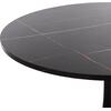 ΤΡΑΠΕΖΙ ΤΡΑΠΕΖΑΡΙΑΣ ROLLO HM9422.12 ΣΤΡΟΓΓΥΛΟ BLACK MARBLE Φ120x74Yεκ.
