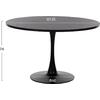 ΤΡΑΠΕΖΙ ΤΡΑΠΕΖΑΡΙΑΣ ROLLO HM9422.12 ΣΤΡΟΓΓΥΛΟ BLACK MARBLE Φ120x74Yεκ.
