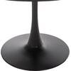 ΤΡΑΠΕΖΙ ΤΡΑΠΕΖΑΡΙΑΣ ROLLO HM9422.12 ΣΤΡΟΓΓΥΛΟ BLACK MARBLE Φ120x74Yεκ.