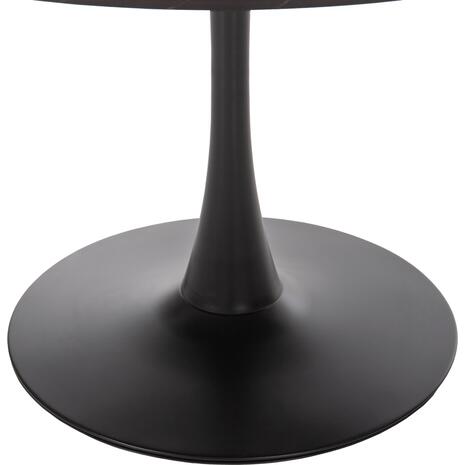 ΤΡΑΠΕΖΙ ΤΡΑΠΕΖΑΡΙΑΣ ROLLO HM9422.12 ΣΤΡΟΓΓΥΛΟ BLACK MARBLE Φ120x74Yεκ.