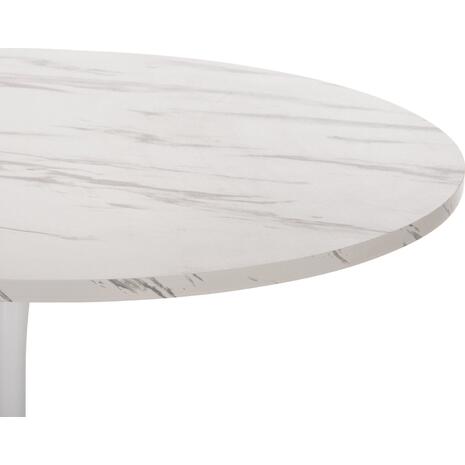 ΤΡΑΠΕΖΙ ΤΡΑΠΕΖΑΡΙΑΣ ROLLO HM9422.11 ΣΤΡΟΓΓΥΛΟ WHITE MARBLE Φ120x74Yεκ.