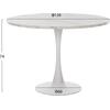 ΤΡΑΠΕΖΙ ΤΡΑΠΕΖΑΡΙΑΣ ROLLO HM9422.11 ΣΤΡΟΓΓΥΛΟ WHITE MARBLE Φ120x74Yεκ.