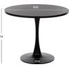 ΤΡΑΠΕΖΙ ΤΡΑΠΕΖΑΡΙΑΣ ROLLO HM9421.12 ΣΤΡΟΓΓΥΛΟ BLACK MARBLE Φ90x74Υεκ.