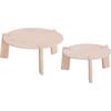 ΣΕΤ 2ΤΜΧ ΤΡΑΠΕΖΙΑ ΣΑΛΟΝΙΟΥ EQUIL HM9943.01 MDF ΜΕ ΜΕΛΑΜΙΝΗ-ΦΥΣΙΚΟ 66x66εκ + 87x87εκ