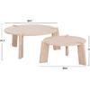 ΣΕΤ 2ΤΜΧ ΤΡΑΠΕΖΙΑ ΣΑΛΟΝΙΟΥ EQUIL HM9943.01 MDF ΜΕ ΜΕΛΑΜΙΝΗ-ΦΥΣΙΚΟ 66x66εκ + 87x87εκ
