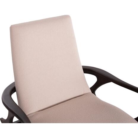 ΠΟΛΥΘΡΟΝΑ LOUNGE ARYA SM9969 ΞΥΛΟ TEAK ΣΕ ΜΑΥΡΟ-ΕΚΡΟΥ ΜΠΟΥΚΛΕ ΥΦΑΣΜΑ 92x80x86Υεκ.