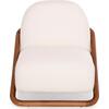 ΠΟΛΥΘΡΟΝΑ LOUNGE RAMROD SM9967 ΞΥΛΟ TEAK ΦΥΣΙΚΟ-ΕΚΡΟΥ ΜΠΟΥΚΛΕ 76x84x51-77,5Υεκ.