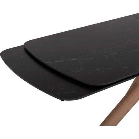 ΤΡΑΠΕΖΙ ΤΡΑΠΕΖΑΡΙΑΣ HORIZON SM18091.02 ΚΕΡΑΜΙΚΟ TOP-ΠΟΔΙΑ ΣΗΜΥΔΑ ΜΕ ΦΡΑΞΙΝΟ 180x90εκ