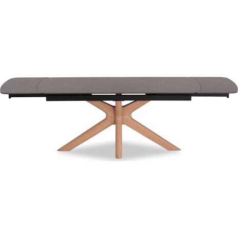 ΤΡΑΠΕΖΙ ΤΡΑΠΕΖΑΡΙΑΣ HORIZON SM18091.02 ΚΕΡΑΜΙΚΟ TOP-ΠΟΔΙΑ ΣΗΜΥΔΑ ΜΕ ΦΡΑΞΙΝΟ 180x90εκ