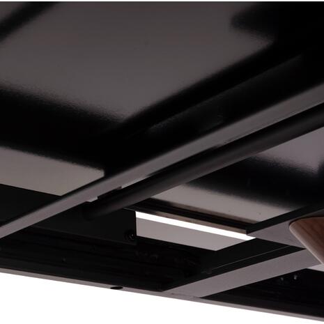 ΤΡΑΠΕΖΙ ΕΠΕΚΤΕΙΝΟΜΕΝΟ HORIZON SM18091.01 ΜΑΥΡΟ ΚΕΡΑΜΙΚΟ TOP-ΒΑΣΗ ΣΗΜΥΔΑ 180(+40+40)x90x76Υ