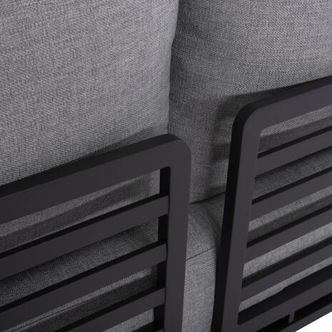 ΣΕΤ ΣΑΛΟΝΙ ΕΞ.ΧΩΡΟΥ 4ΤΜΧ ORION CORNER SM6191.01 ΣΚΟΥΡΟ ΓΚΡΙ ΑΛΟΥΜΙΝΙΟ & OLEFIN