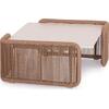 ΤΡΑΠΕΖΑΚΙ ΑΛΟΥΜΙΝΙΟΥ ΣΕΙΡΑ DESTINY SM6171 ΣΧΟΙΝΙ-SINTERED STONE TOP 88x88x39,5Υεκ.