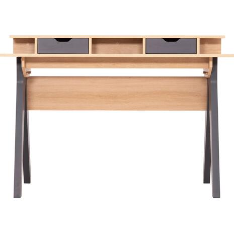 ΓΡΑΦΕΙΟ REXIN HM18290 ΜΕΛΑΜΙΝΗ ΣΕ SONAMA-ΓΚΡΙ 120x19-59x75-85,5ΥΥεκ.