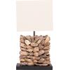 ΕΠΙΤΡΑΠΕΖΙΟ ΦΩΤΙΣΤΙΚΟ ΣΧΗΜΑ ΚΥΒΟΥ TWIGGY HM4425 DRIFTWOOD & ΛΕΥΚΟ ΚΑΠΕΛΟ 24x24x46Υεκ