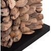ΕΠΙΤΡΑΠΕΖΙΟ ΦΩΤΙΣΤΙΚΟ ΣΧΗΜΑ ΚΥΒΟΥ TWIGGY HM4425 DRIFTWOOD & ΛΕΥΚΟ ΚΑΠΕΛΟ 24x24x46Υεκ