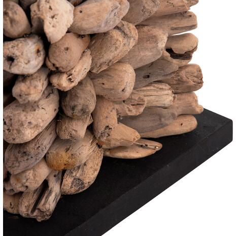 ΕΠΙΤΡΑΠΕΖΙΟ ΦΩΤΙΣΤΙΚΟ ΣΧΗΜΑ ΚΥΒΟΥ TWIGGY HM4425 DRIFTWOOD & ΛΕΥΚΟ ΚΑΠΕΛΟ 24x24x46Υεκ