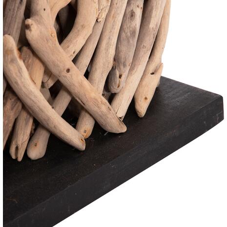 ΕΠΙΤΡΑΠΕΖΙΟ ΟΡΘΟΓΩΝΙΟ ΦΩΤΙΣΤΙΚΟ TWIGGY HM4434 DRIFTWOOD & ΛΕΥΚΟ ΚΑΠΕΛΟ 56x16.5x43Υεκ.