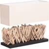 ΕΠΙΤΡΑΠΕΖΙΟ ΟΡΘΟΓΩΝΙΟ ΦΩΤΙΣΤΙΚΟ TWIGGY HM4434 DRIFTWOOD & ΛΕΥΚΟ ΚΑΠΕΛΟ 56x16.5x43Υεκ.